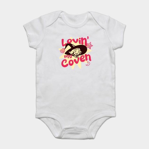 Vintage Witches Coven Lovin My Coven Funny Witchy Vibes Baby Bodysuit by Yesteeyear